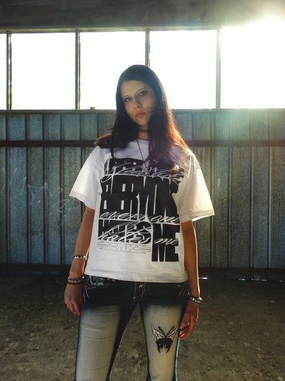 „HATE” TEE WHITE