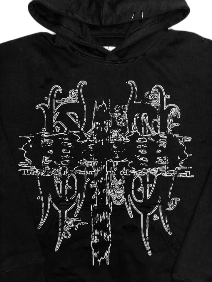 BLUZA Z KAPTUREM „S+E” CZARNA